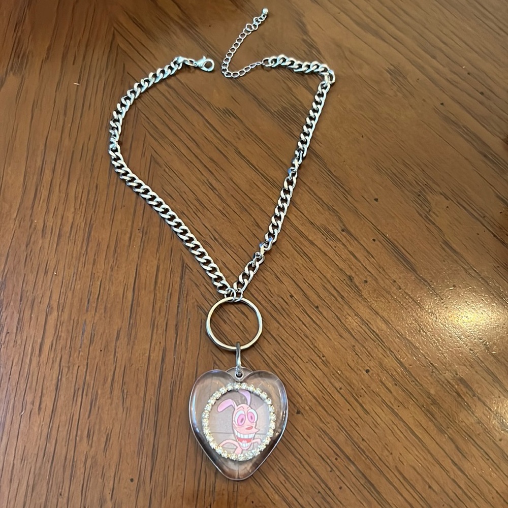 Lazer kitten ren necklace